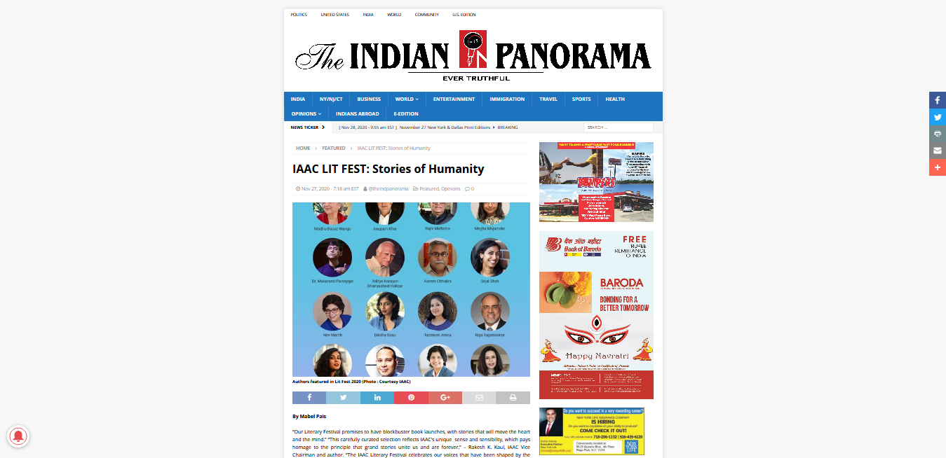 IAAC LIT FEST: Stories of Humanity